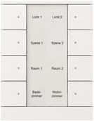 Busch-Jaeger 8-fach Bedienelement mit integriertem KNX-Busankoppler und Beschriftungsfeld als Taster in Weiß - Bild 1