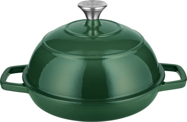 SILVERCREST Premium-Gusseisenbrottopf rund, grün, emailliert - Bild 1
