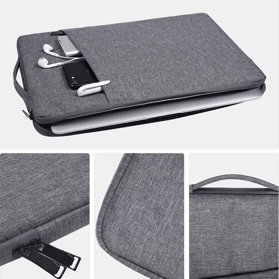Apple Laptop-Schutzhülle als Handtasche für MacBook Air 13 und 15 sowie MacBook Pro 14 und 16 in Grau - Bild 5