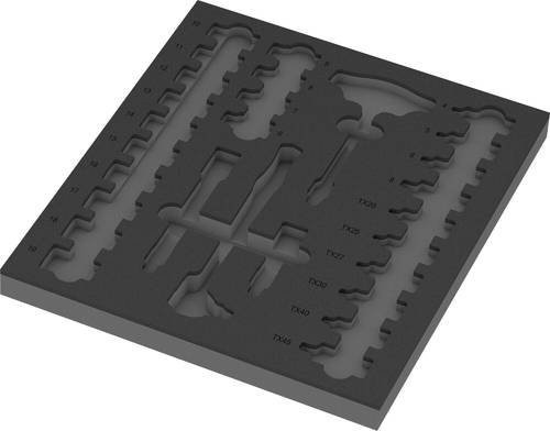 Wera Schaumstoffeinlage Schwarz B/T/H: 34,4 x 39,2 x 3,0 cm - Bild 1