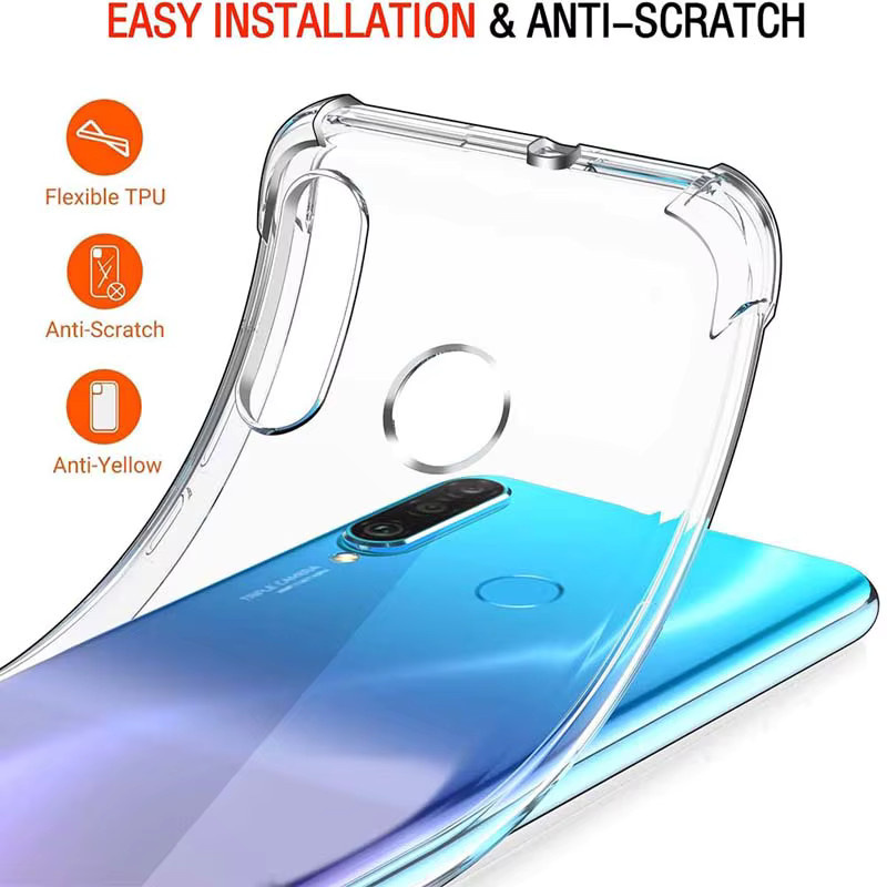 Stoßfeste Silikon-Schutzhülle für Huawei P30 Lite, P20 Plus, P30, P40 Lite, E, P50 und P60 Pro in Transparent - Bild 3