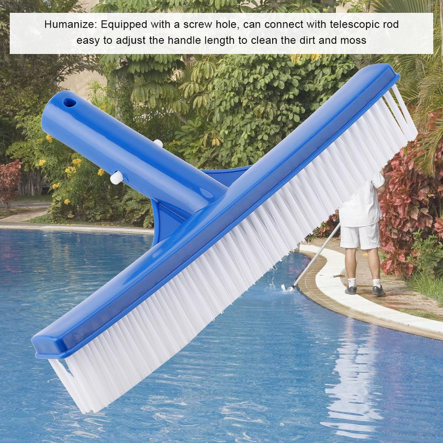 Kunststoff Schwimmbeckenbürste zur Reinigung von Schwimmbecken, Spas, Thermalbecken und Teichen, 10 Zoll - Bild 3