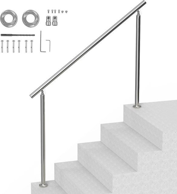 Buying Solutions, MB Handlauf für Außentreppen und Treppengeländer aus Edelstahl in Silber, Länge: 150 cm - Bild 1