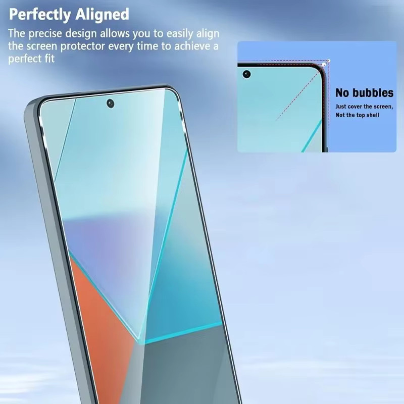 2er-Set Gehärtetes Glas Screen Protector für Xiaomi Redmi Note 14 13 12 11 Pro 4G 5G sowie Redmi 15C 14C 13C 12C in Transparent - Bild 3