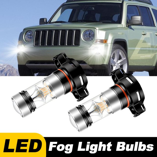 APMATAUTO LED Front Nebelglühbirnen für Jeep Patriot, 2er-Set, Farbe: Silber, Typ: PSX24W 2504 - Bild 1