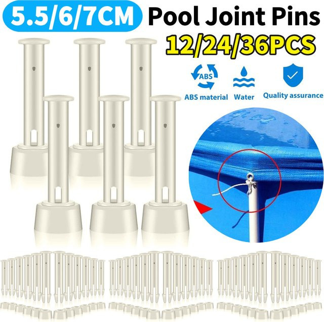 12er Pack Intex Pool-Verbindungsstifte mit Gummidichtung in Weiß für Rundmetallrahmen-Pools - Bild 1