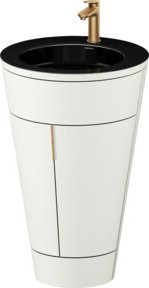 Duravit Waschtischunterschrank Starck 1 c-bonded Set in Schwarz Matt, B/T/H: 56 x 86,4 x 60,5 cm - Bild 1