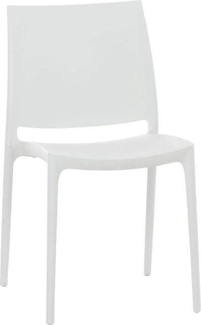 DELUKE Esszimmerstuhl VAYA in Weiß aus Kunststoff, H x B x T: 81 x 44 x 50 cm - Bild 1