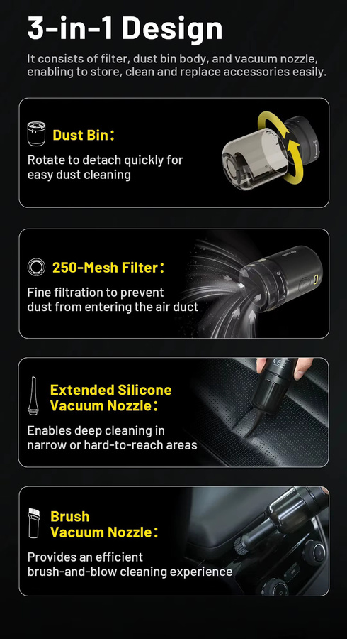 Nitecore BB Nano Elektronisches Fotografie-Reinigungswerkzeug-Set Luftgebläse in Schwarz - Bild 4
