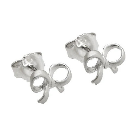 SIGO Ohrstecker Schleife, 925 Silber, rhodiniert, Unisex