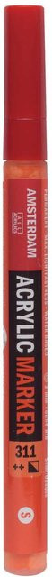 AMSTERDAM Acrylmarker für feine Zeichnungen in Zinnober Rot, Strichbreite 1-2 mm - Bild 1