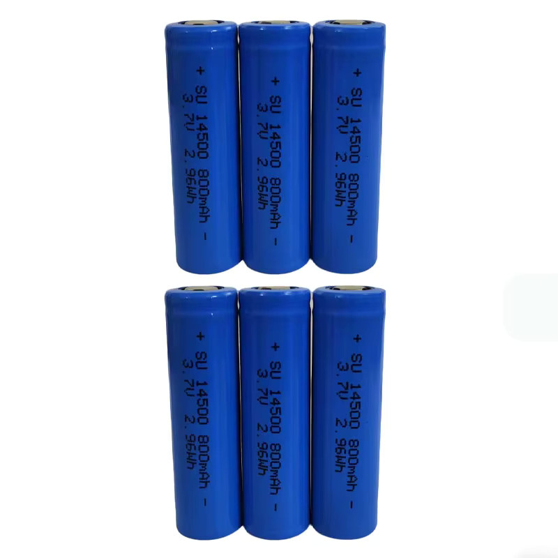 SUYIJIA 14500 Lithium-Ionen Akku 3,7 V, wiederaufladbar, 800 mAh, Farbe: Blau - Bild 3