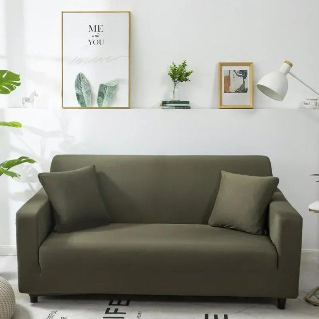 Elastische Sofabezüge aus Spandex-Stoff in Grün für 1-Sitzer Sofas - Bild 1