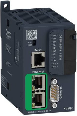 Schneider Electric TM251MESC Erweiterungsmodul in Grau mit Ethernet/LAN und USB Mini B - Bild 1