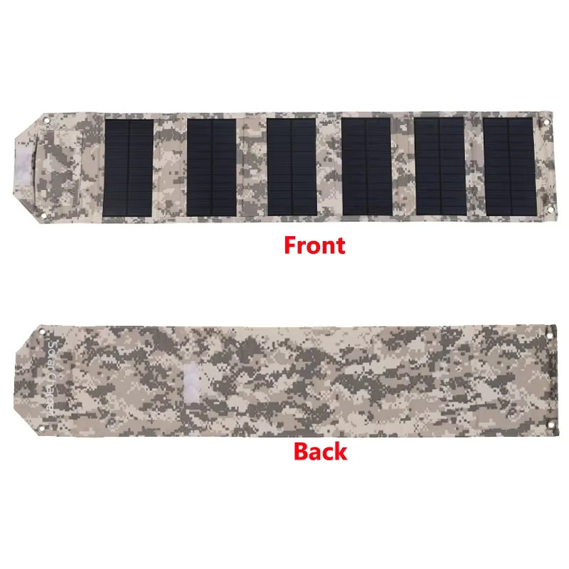 Tragbares 100W faltbares Solarpanel Camouflage mit USB-Anschluss für Camping und Wandern, wasserdicht, Schwarz/Multicolor - Bild 3