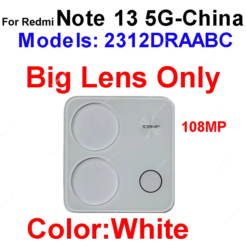 Xiaomi Redmi Note 13 Pro Plus 5G Ersatz Kamera Glas Objektiv Rahmen und Halter - Bild 4