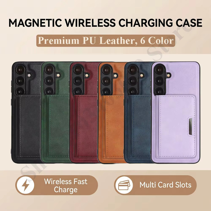 2-in-1 Magnetische Lederhülle für Samsung Galaxy S26 S25 Ultra S24 Plus mit Kartenfächer und kabellosem Laden in Blau - Bild 2