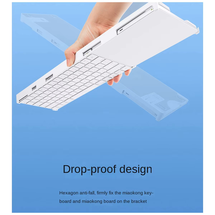 Supernew 2-in-1 Standfachrahmen für Apple iMac Magic Keyboard Touch ID Magic Trackpad in Weiß - Bild 3
