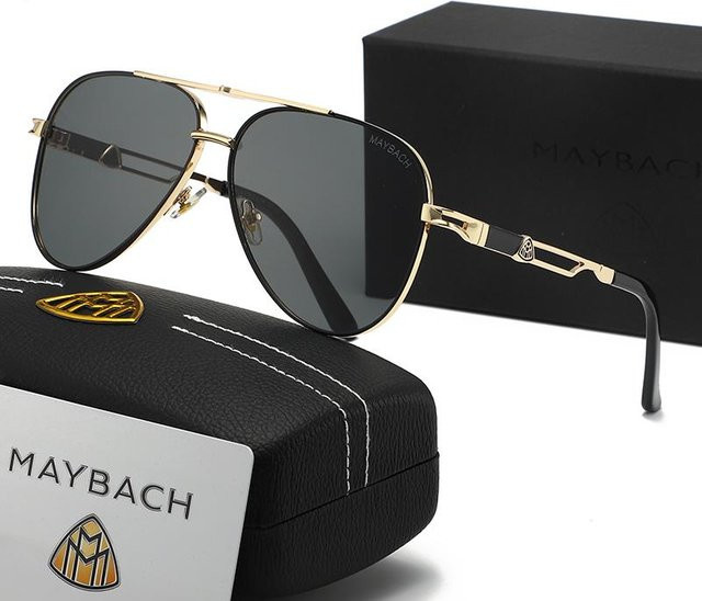 Maybach Sonnenbrille Aviator, Vollrand, Metall, Black, Unisex - Bild 1