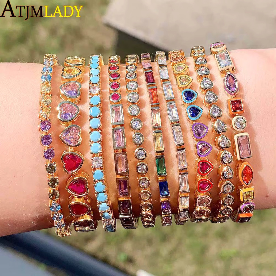 ATJMLADY Armband, Gold, Zirkonia, Damen - Bild 1