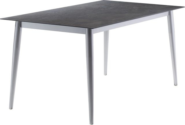 Sieger Gartentisch rechteckig aus Aluminium und Polytec HPL in Anthrazit matt, B/T: 160 x 90 cm - Bild 1