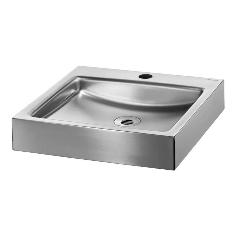 Delabie Aufsatzbecken UNITO rund aus Edelstahl in Silber, Durchmesser: 35 cm, Hahnloch: 35 mm - Bild 2