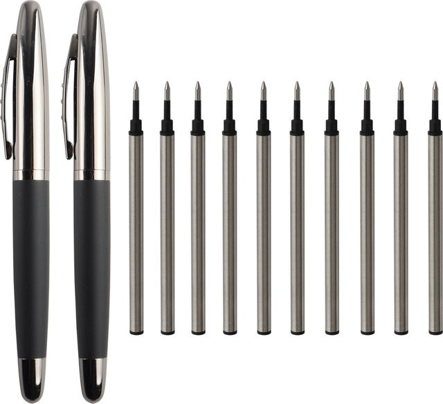 Genkky Rollerball Gel Stift aus Metall in Gold und Schwarz - Bild 1