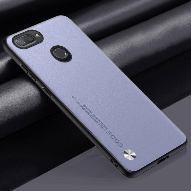 Luxuriöse PU-Lederhülle für Xiaomi Mi 8, Mi 8 SE, Mi 8 Pro und Mi 8 Lite in Purple mit matter Silikon-Schutzhülle - Bild 1