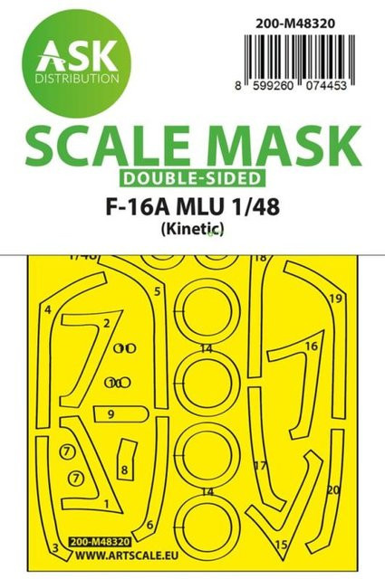 Kinetic F-16A MLU, Express Mask, Zubehör, 1:48 - Bild 1