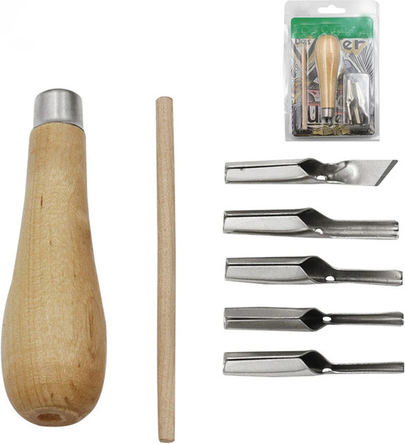 TFCHXZ 7 in 1 Schnitzwerkzeug-Set mit ergonomischen Messern für Linolschnitt und DIY-Kunstprojekte - Bild 1