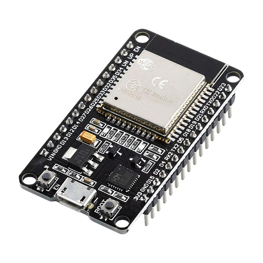 CH9102X ESP32 Entwicklungsboard mit 2,4G WLAN und Bluetooth BLE MCU-Modul, Dual Core, USB Micro, Schwarz - Bild 2