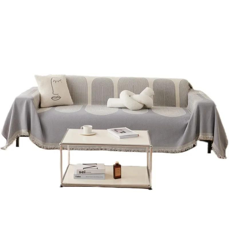 Yiran Furniture Sofaüberwurf Weiß mit Quasten für Outdoor, Camping und Picknick, B/T: 180 x 130 cm - Bild 2