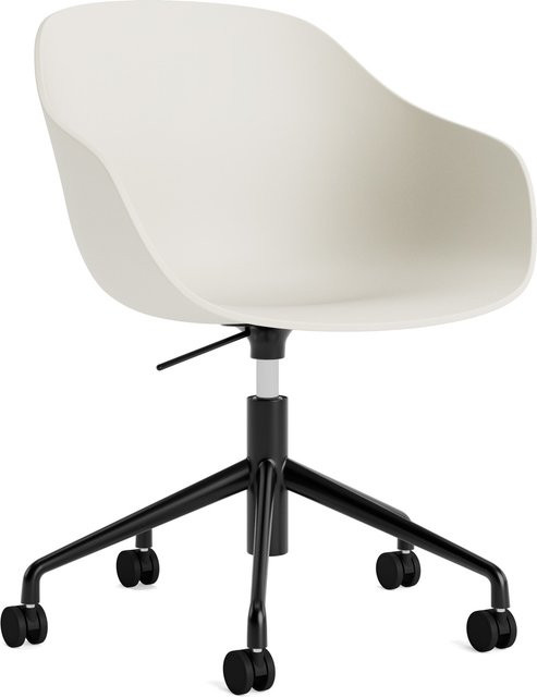 HAY About A Chair AAC 252 Designstuhl aus Polypropylen in Beige mit Aluminiumgestell - Bild 1