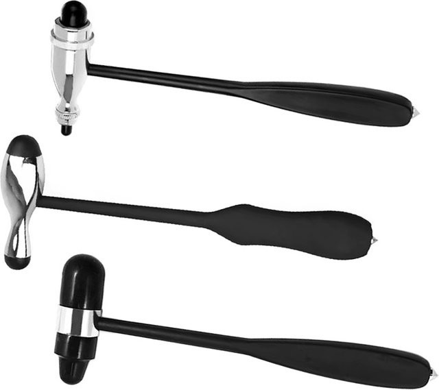 LYNSUM Medizinischer Reflexhammer zur neurologischen Diagnose und Muskelreflexprüfung, Schwarz - Bild 1