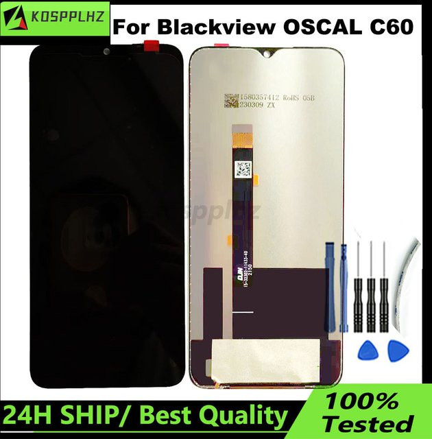 Blackview Scal C60 LCD-Display Touchscreen-Baugruppe Ersatzteil mit Sensor und Kleber - Bild 1
