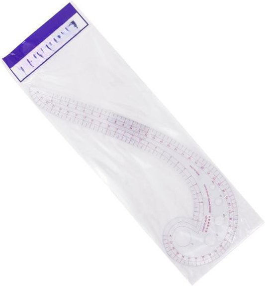 NATAWA Multifunktionales Kurvenlineal aus Kunststoff in Weiß, Französische Kurve für Näharbeiten, Breite: 30 cm, Höhe: 11 cm - Bild 1
