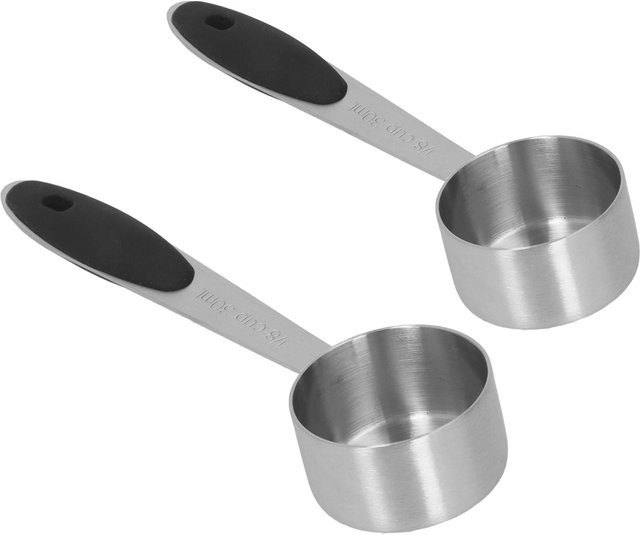 TOMTOP JMS 2er-Set Edelstahl Kaffee Messlöffel, 30 ml, Grau/Silber - Bild 1