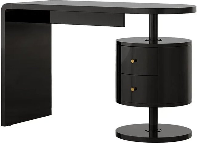 Vicco Schminktisch Lara Schwarz Hochglanz mit 2 Schubladen B: 120 cm, T: 50 cm, H: 76 cm - Bild 2
