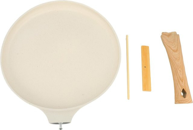 CosyHome Maifan Stein Bratpfanne mit Antihaftbeschichtung und Schaber, Farbe: Weiß, Durchmesser: 28 cm - Bild 1