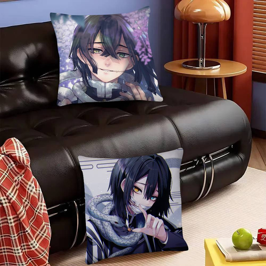 RVDV Pillow Anime Demon Slayer Obanai Iguro Kissenbezug, quadratisch, Multicolour, B/T/H: 40,64 x 40,64 x 0 cm - Bild 5