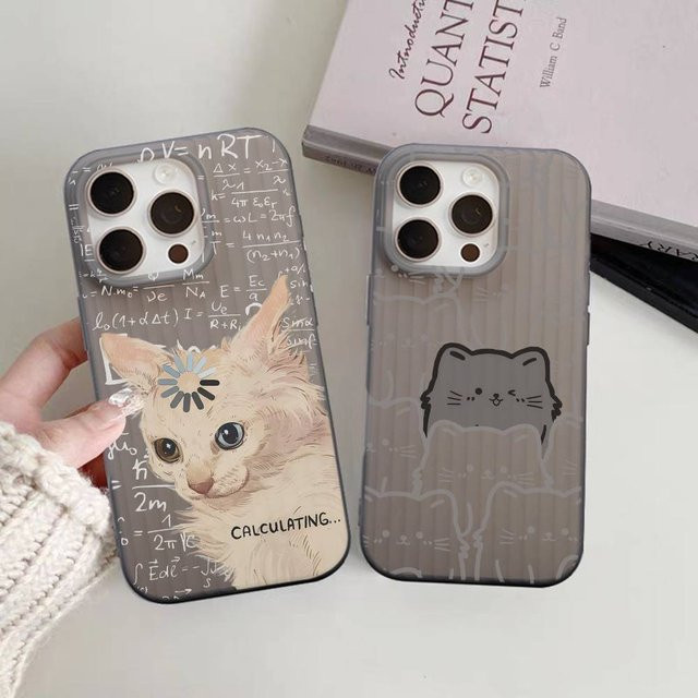 Art Formula Cat Graffiti Handyhülle für Apple iPhone 11 bis 17 Pro Max Plus, multicolor, gewellte Stoßstange Rückseite - Bild 1