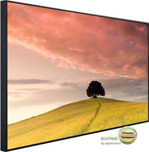 papermoon Infrarotheizung EcoHeat Baum im Blumenfeld in Bunt mit Matt-Effekt, App-Steuerung und Überhitzungsschutz - Bild 1
