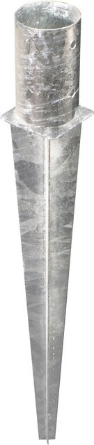 GAH Alberts Einschlag-Bodenhülse aus Stahl, feuerverzinkt, Farbe: Silber, Durchmesser: 141 mm, Höhe: 145 mm - Bild 1