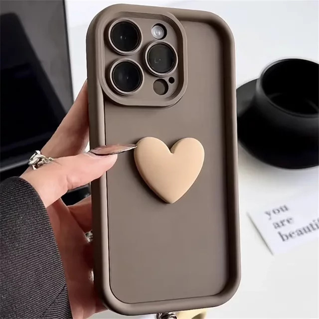 Stoßfeste Silikon Handyhülle mit 3D Herz-Design für Xiaomi Redmi Note 13 Pro 4G 5G, Redmi Note 12 und Redmi Note 11 - Bild 1