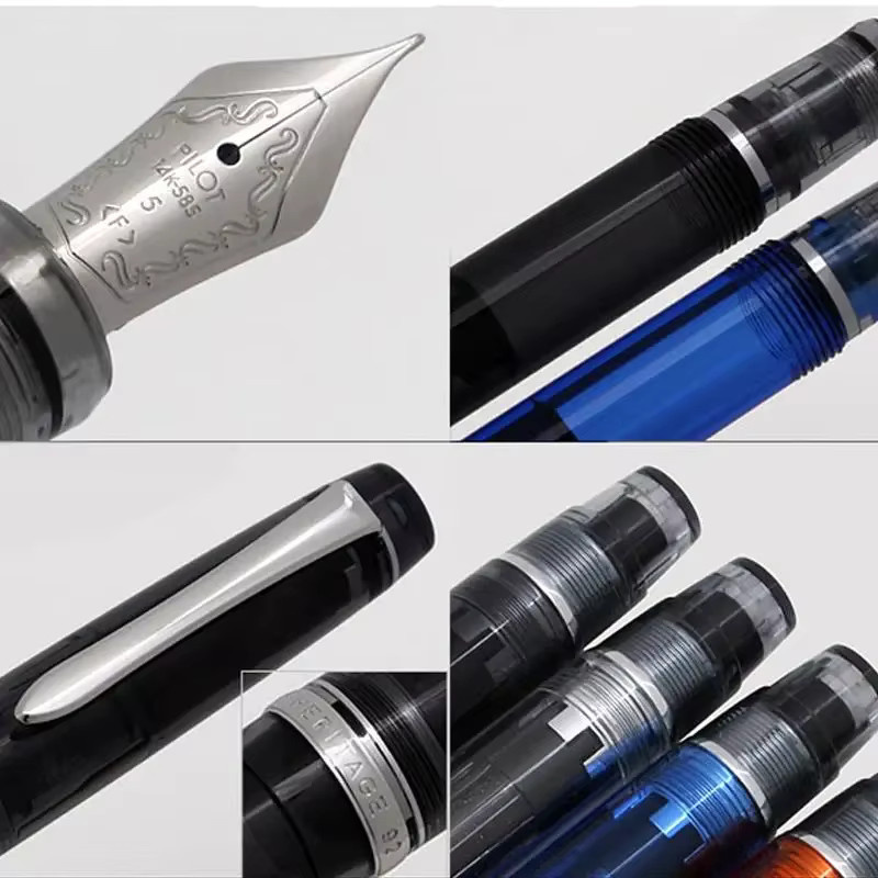 Pilot Custom Heritage 92 Kolbenfüllfederhalter Transparent Blau - Bild 4
