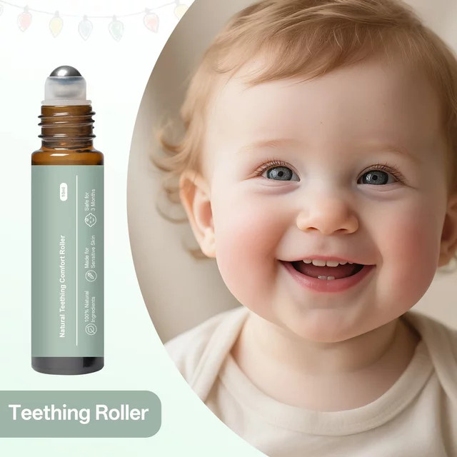 Baby-Zahnlinderungsroller, 10 ml, Bio-Teebaumöl & Vitamin E, Kinder - Bild 1