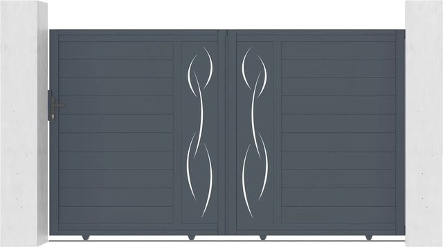 Casanoov Elektrisches Schiebetor Life aus Aluminium in Grau inklusive Schiebetorantrieb Ranger C300, B: 300 cm, H: 180 cm - Bild 1