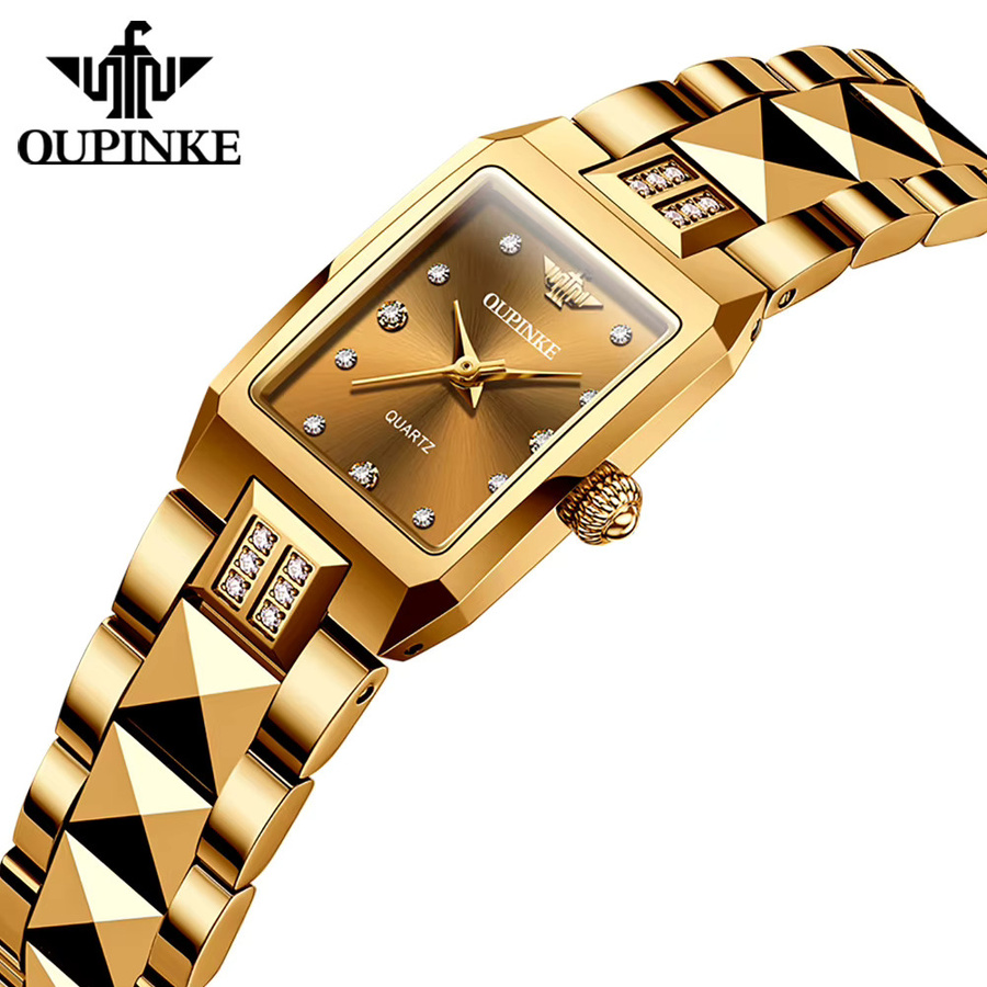 OUPINKE Armbanduhr Edelstahl, Quarz, Roségold, Damen - Bild 2