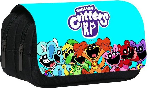 Doppellagiges Federmäppchen Lachende Critters von Fancy Style Studio in Multicolour, Breite: 22 cm - Bild 1