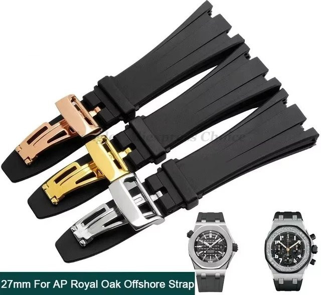 Uhrenarmband Kautschuk, Schwarz, Herren, 26 mm, 27 mm - Bild 1
